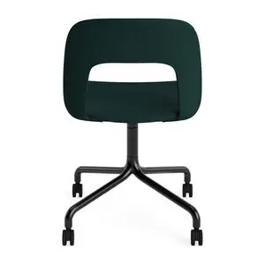 Hay - Layout Chair 164 Sort pulverlakeret aluminium 4-stjernet drejelig bue Hjulbase - Sort