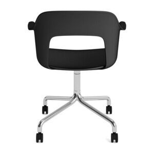 Hay - Layout Lænestol 261 Sort pulverlakeret aluminium 4-stjernet drejelig bue Hjulbase - Sort