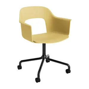 Hay - Layout Lænestol 261 Sort pulverlakeret aluminium 4-stjernet drejelig bue Hjulbase - Biscotti