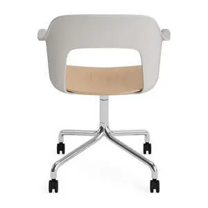 Hay - Layout Lænestol 262 Poleret aluminium 4-stjernet drejelig bue Hjulbase - Himmelgrå