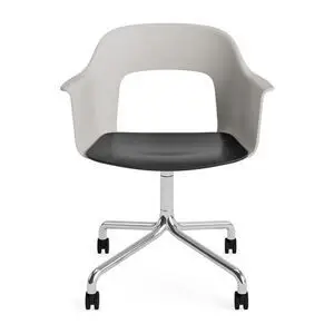 Hay - Layout Lænestol 262 Poleret aluminium 4-stjernet drejelig bue Hjulbase - Himmelgrå