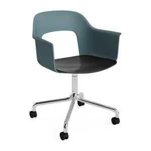 Hay - Layout Lænestol 262 Poleret aluminium 4-stjernet drejelig bue Hjulbase - Ocean