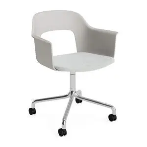 Hay - Layout Lænestol 263 Poleret aluminium 4-stjernet drejelig bue Hjulbase - Himmelgrå