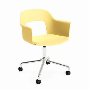 Hay - Layout Lænestol 263 Poleret aluminium 4-stjernet drejelig bue Hjulbase - Biscotti