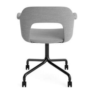 Hay - Layout Lænestol 264 Sort pulverlakeret aluminium 4-stjernet drejelig bue Hjulbase - Sort