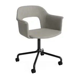 Hay - Layout Lænestol 264 Sort pulverlakeret aluminium 4-stjernet drejelig bue Hjulbase - Sort