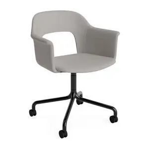 Hay - Layout Lænestol 264 Sort pulverlakeret aluminium 4-stjernet drejelig bue Hjulbase - Sort