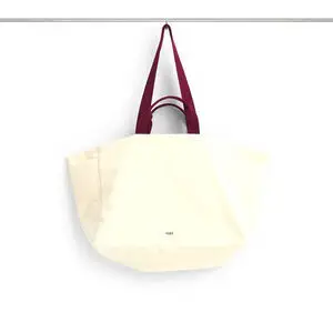 Hay - Weekend Bag Zip - Natural and burgundy