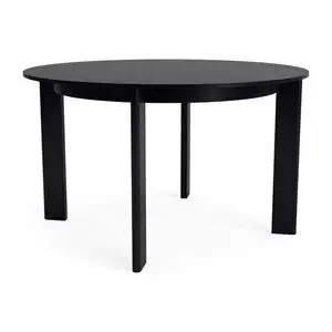 Hay - Chisel 25 rundbord med 4 ben, sortlakeret eg, justerbare glidere - Sort