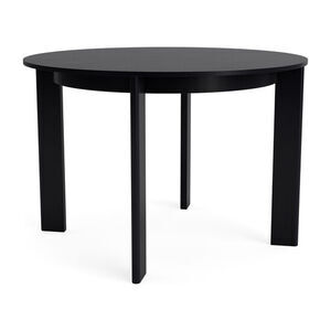 Hay - Chisel 25 rundbord med 4 ben, sortlakeret eg, justerbare glidere - Sort