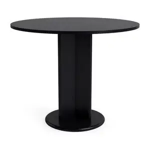 Hay - Chisel 29 bord rund søjlefod sortlakeret eg - Sort