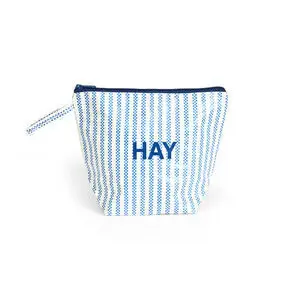 Hay - Candy Stripe Wash Bag - White and blue stripe
