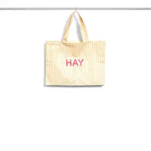 Hay - Candy Stripe Bag - Light yellow and pink stripe