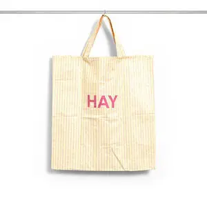 Hay - Candy Stripe Bag - Light yellow and pink stripe
