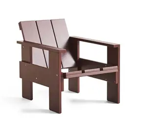 HAY Crate Lounge Chair - Iron red - Lakeret fyrretræ / Lacquered pinewood