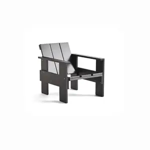 HAY Crate Lounge Chair - Black - Lakeret fyrretræ / Lacquered pinewood