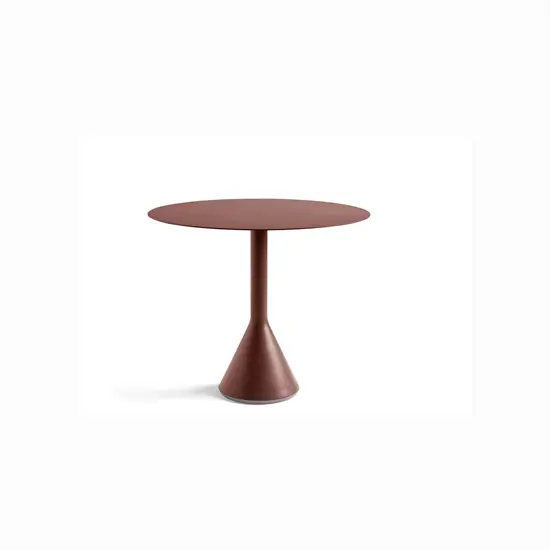 HAY havebord - Palissade bord - Cone table - Rød - Iron red (Ø: 90 cm)