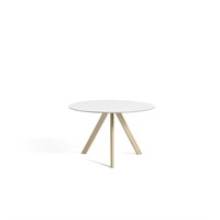 HAY - CPH20 Rundt bord - Ø120 cm - Hvid laminate og sæbebehandlet eg