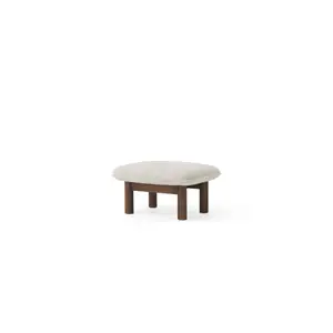 Audo Copenhagen - Brasilia Ottoman, Solid Dark Stained Oak Base, PC2T