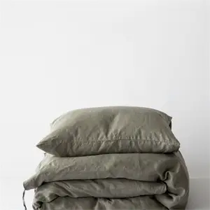 Tell Me More - Duvet cover linen 150x200 - olive