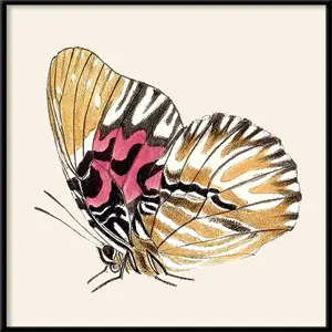 The Dybdahl -  Plakat - Yellow Butterfly. Mini Print - 15x15 cm