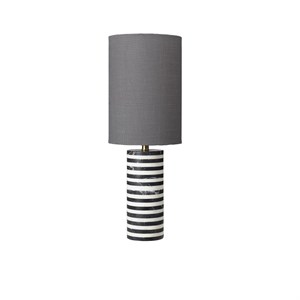Cozy Living - Cleo Stribed Marble Lamp - BLACK & WHITE