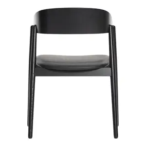 Andersen furniture - AC2 Armstol - Sort Læder, sorte ben