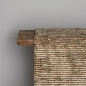 Tell Me More - Hemp wool stripe 80x300