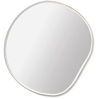 Ferm Living - Pond spejl - Pond Mirror, brass (XL) - med messing kant