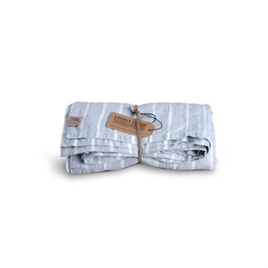 Lovely Linen - Misty Dug, Stripe Sky - 145x250