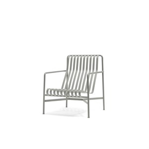 HAY havestol - Palissade lounge Stol - Høj model - Lysegrå - Sky Grey