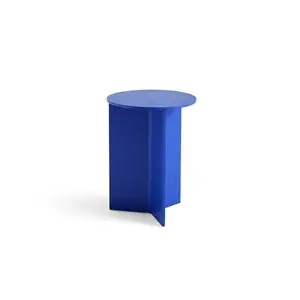Hay - Bord - Slit - Slit Table Wood - Vived Blue/Blå - Ø35 x H47 cm
