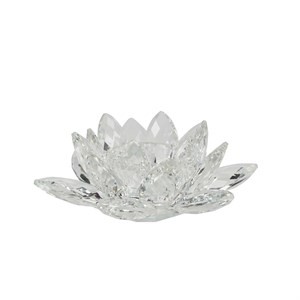 Margit Brandt - Fyrfadsstage - Lotus Krystal - Clear - Ø20,5 cm