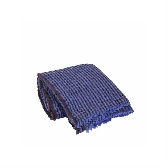 Broste Copenhagen - Plaid - Linda - Baja Blue - W130 x L180 cm