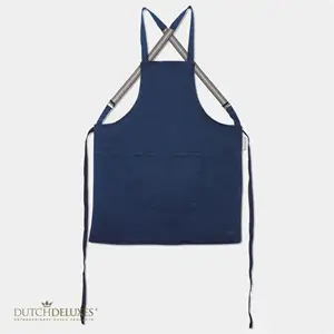 DutchDeluxes - Forklæde - Suspender Style - Denim Blue