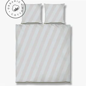 Mette Ditmer - DIAGONAL-sengesæt - Light grey/Sand - W200 x L220 cm