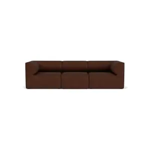 Audo Copenhagen - Eave 96, 3-Seater, Configuration 2, Upholstered With PC0T, EU - HR Foam, 08 (Bordeaux), Audo Bouclé, Audo Bouclé, Audo