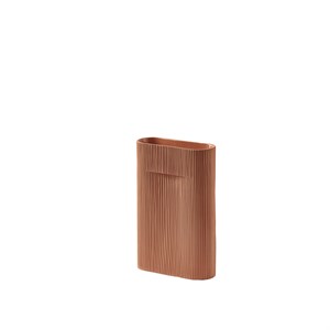 Image of Muuto - Ridge Vase - Terracotta - H35