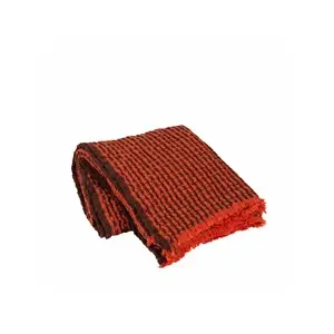 Broste Copenhagen - Plaid - Linda - Pureed Pumpkin Orange - W130 x L180 cm