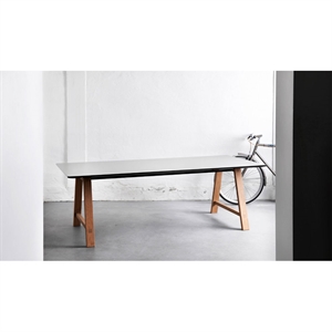 Andersen furniture - T1 Udtræksbord - Valnød, hvid laminat - 160 x 72,5 cm