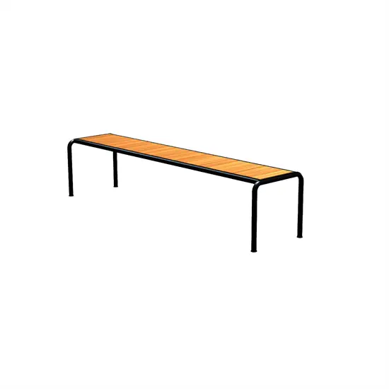 Houe - AVANTI Bench, long - Sæde: Pine, Stellet : Sort