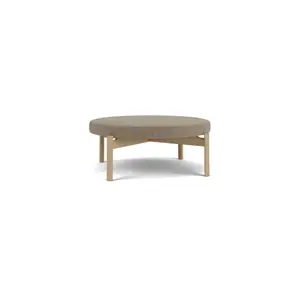 Audo Copenhagen - Passage Pouf, Natural Oak Base, Seat Upholstered With PC1T