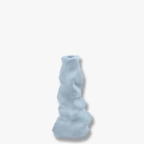 Mette Ditmer - ART PIECE - Liquid - lysestage, medium, lyseblå