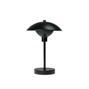 Dyberg Larsen - ROMA genopladelig bordlampe, sort, D20 x B20 x H30 cm
