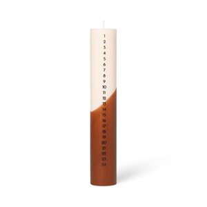 Ferm Living - Kalenderlys brun og hvid
