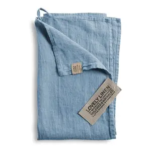 Lovely Linen - Viskestykke, Dusty Blue