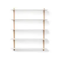 Gejst - Nivo E, shelf large - Lys eg/hvid - B66,5 x H118 x D25 cm