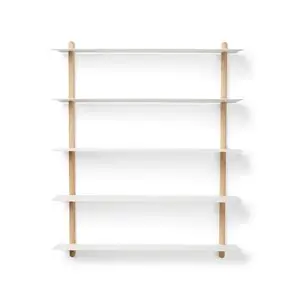 Gejst - Nivo E, shelf large - Lys eg/hvid - B66,5 x H118 x D25 cm