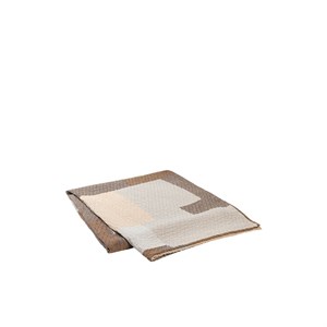 Broste Copenhagen - Sengetæppe - Patch - Beige/Brown - W240 x L260 cm