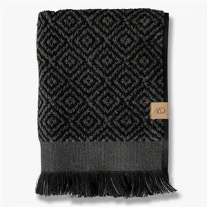 Mette Ditmer - MAROKKO gæstehåndklæde, 2-pak, sort/grå